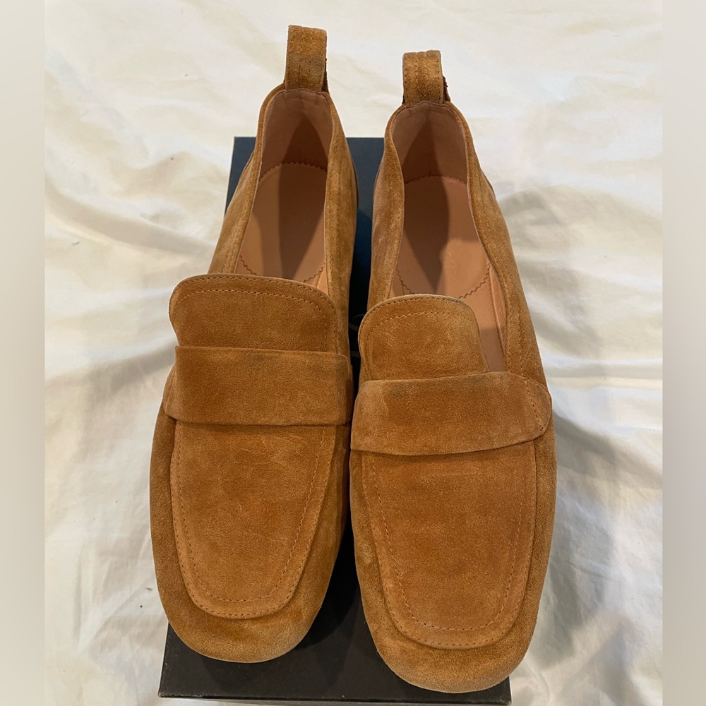J. Crew Tan Suede Penny Loafers Slip-Ons